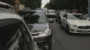 Il traffico in viale  Brianza da Vedano a Monza