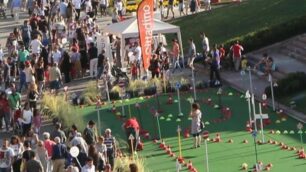 Lo stand del Cittadino in piazza Trento e Trieste nell’edizione del Gp del 2014