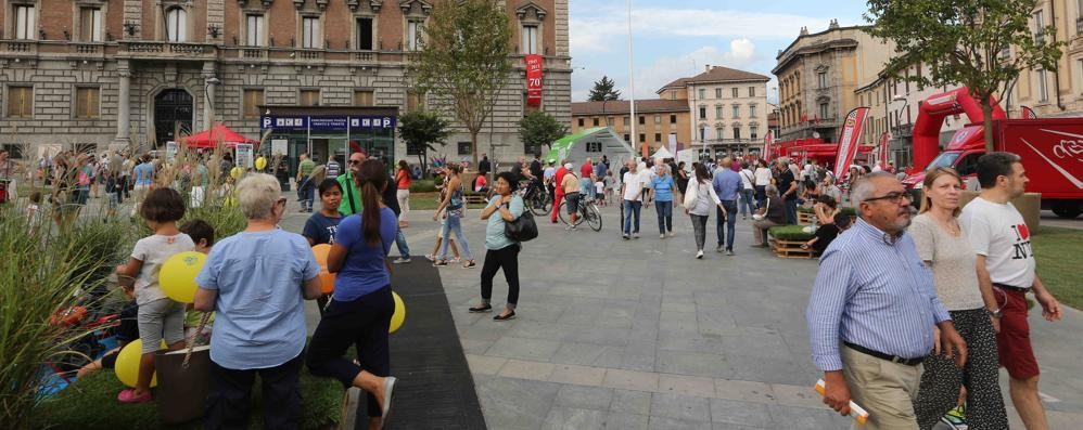 Piazza Trento a Monza durante il Gp