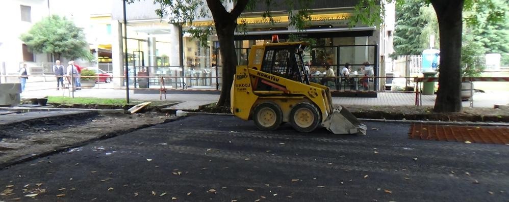 Il cantiere di viale Brianza a Varedo