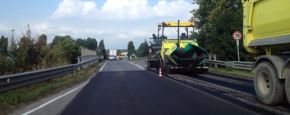 Le asfaltature all’altezza di Villasanta, dopo che il traffico si è sciolto