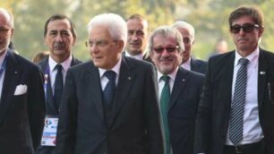 Il presidente Mattarella all’assemblea generale di Assolombarda-Confindustria a Expo (foto Regione Lombardia su Twitter)