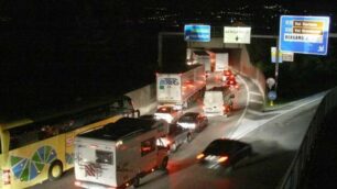 L’autostrada A4 nei pressi del casello di Bergamo