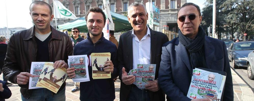 Monza, gazebo Lega Nord e Forza Italia