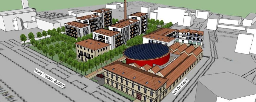 Rendering progetto per l’ex feltrificio Scotti a Monza