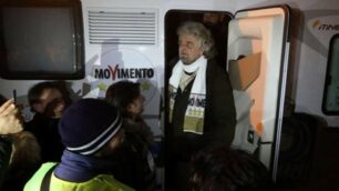 Beppe Grillo durante il suo Tsunami Tour del 2013