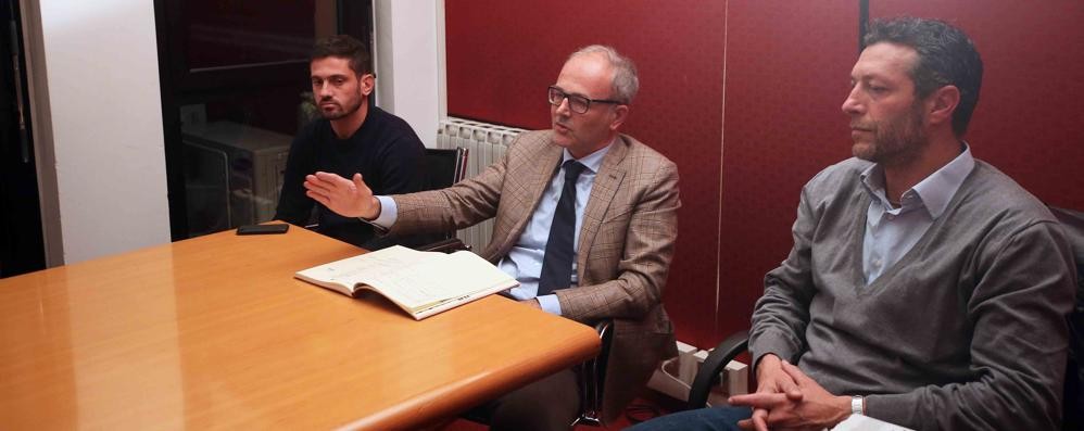 Calcio, la conferenza stampa a Monzello: il ds Antonelli, il presidente del Monza Nicola Colombo, mister Delpiano