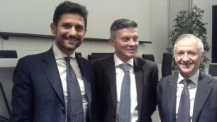 I relatori del convegno al Cittadino: Maione (Morgan Stanley), Mauri e Ruini (Banca Generali)