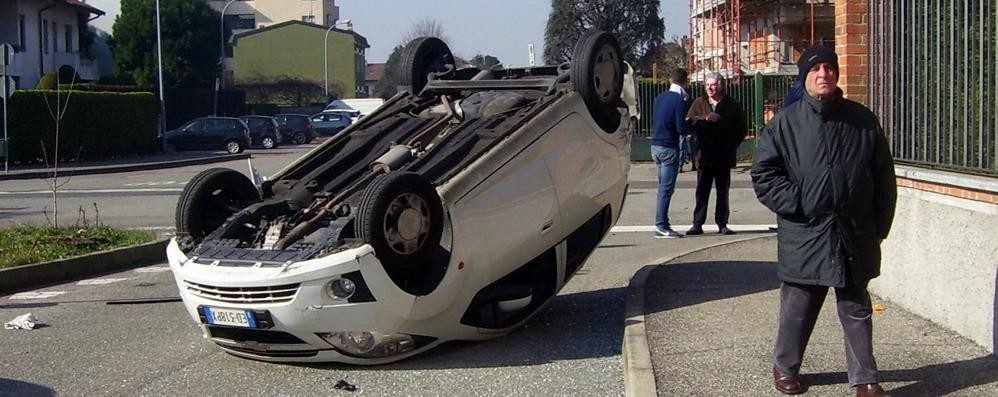 Un incidente sulle strade della Brianza