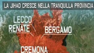 La cartina mostrata durante la trasmissione televisiva