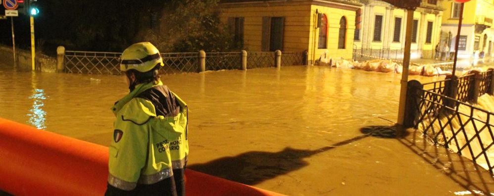 Monza, l’ondata di piena del Lambro nel novembre 2014