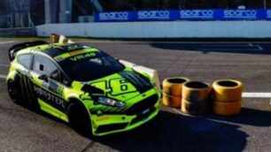 Monza Rally Show: Valentino Rossi in autodromo giovedì (foto Renoldi/Monza Rally Show)