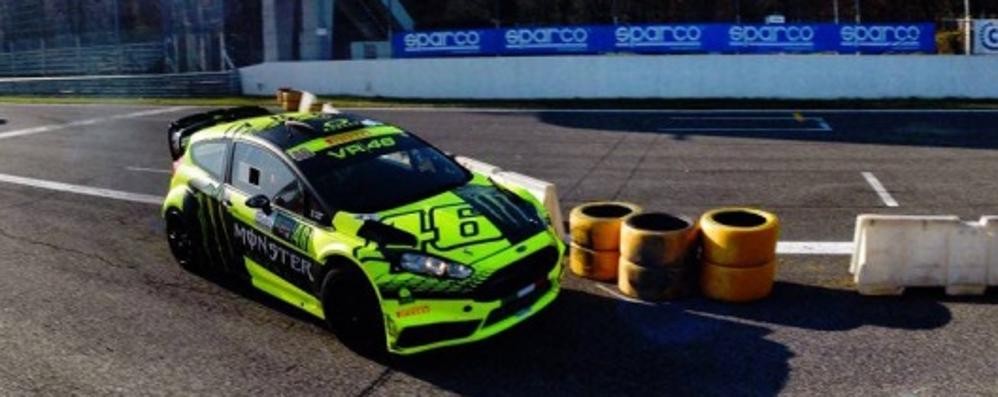 Monza Rally Show: Valentino Rossi in autodromo giovedì (foto Renoldi/Monza Rally Show)