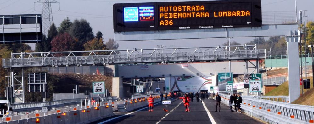 Pedemontana lombarda il giorno dell’inaugurazione