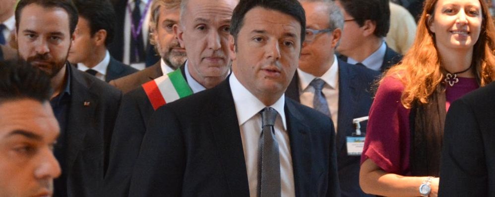 Vimercate, Matteo Renzi in visita all'Alcatel