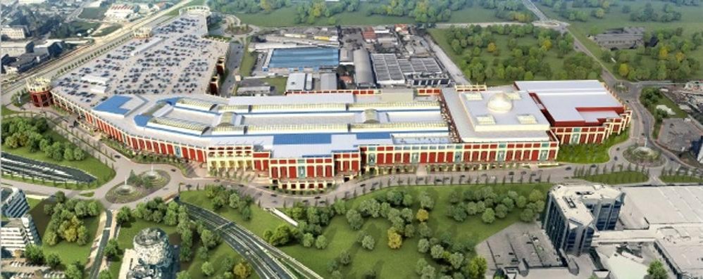 Il rendering del progetto di ampliamento dell’Auchan di Cinisello