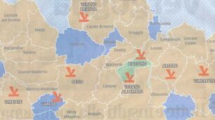 La mappa della Brianza che andrà al vo