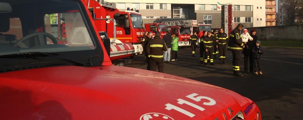 I vigili del fuoco di Monza