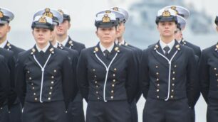 Alcuni dei cadetti dell’Accademia navale italiana