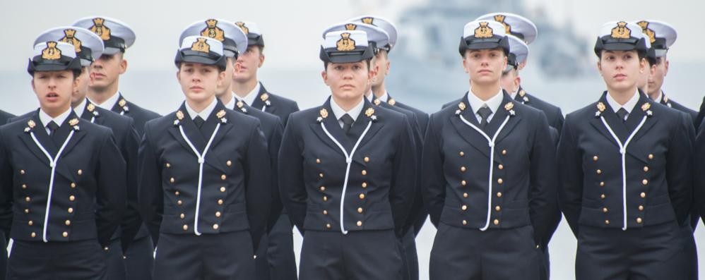 Alcuni dei cadetti dell’Accademia navale italiana