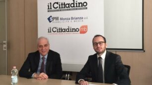 Il sindaco Scanagatti e il direttore del Cittadino, Martino Cervo