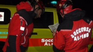 L’intervento in notturna del Soccorso alpino