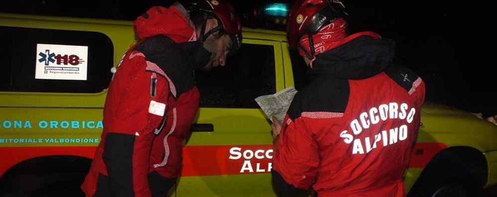 L’intervento in notturna del Soccorso alpino