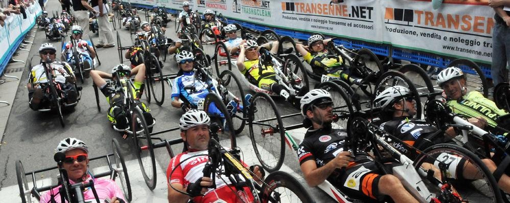 La recente tappa del Giro d’Italia di handbike a Lentate sul Seveso