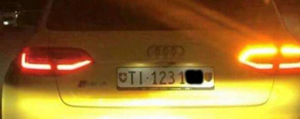 L’Audi gialla rubata e ricercata dalla Polizia