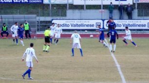 Calcio, uUn momento del match tra Sondrio e Seregno