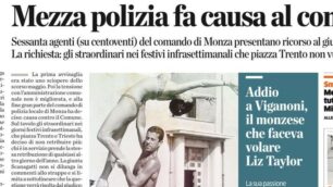 La prima pagina del Cittadino di Monza in edicola il 7 gennaio 2016