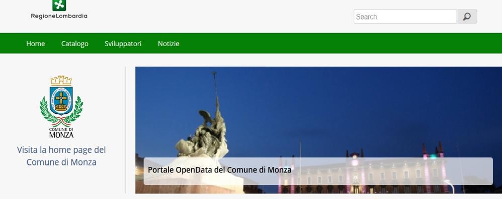 Monza, il portale Open data del Comune
