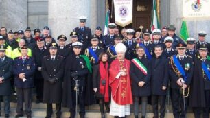 Seregno, il corpo della polizia locale al termine della messa