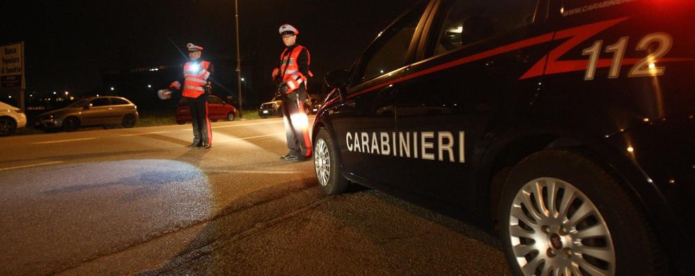 Un controllo dei carabinieri