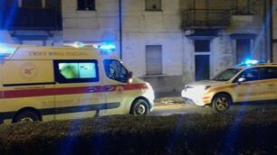 I mezzi di soccorso in via Reali dopo l’investimento