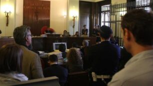 L’aula del tribunale di Monza nel 2013 durante il processo
