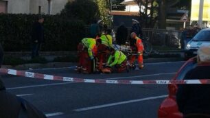 I soccorsi giunta in via Catalani a Giussano