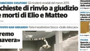 La prima pagina del Cittadino di giovedì 4 febbraio