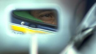 Ayrton Senna in una foto di Ercole Colombo scattata a Suzuka il 20 ottobre 1991: il giorno del terzo titolo mondiale