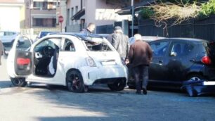 L’auto a Cesano a fine fuga