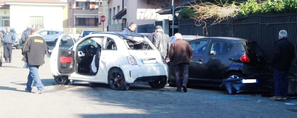 L’auto a Cesano a fine fuga