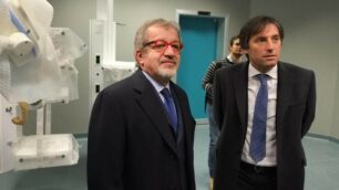 Il presidente Maroni in visita all’ospedale di Monza con il vice Fabrizio Sala