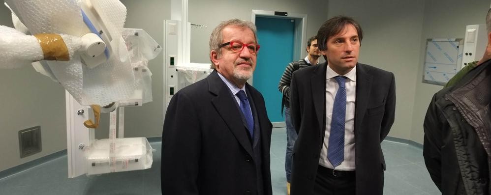 Il presidente Maroni in visita all’ospedale di Monza con il vice Fabrizio Sala