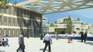 Rendering per l’area ex ospedale di Vimercate