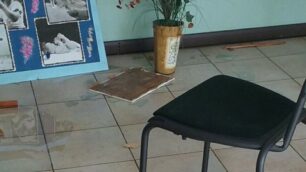 I segni della furia dell’uomo nell’ufficio di via De Chirico