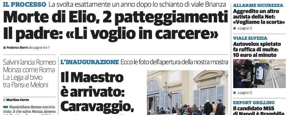 La prima pagina del Cittadino del 17 marzo 2016