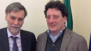 Il ministro Graziano Delrio con Gigi Ponti