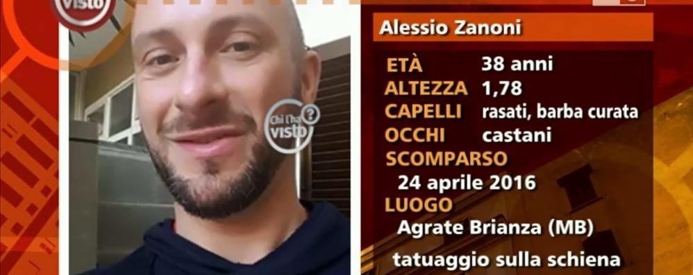 La scheda di Chi l’ha visto dedicata ad Alessio Zanoni