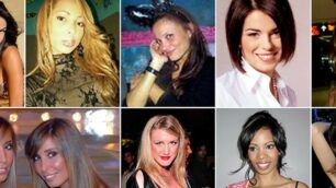 Alcune delle ragazze coinvolte nel caso Olgettine: la seconda è Aris Espinosa, la quarta Elisa Toti