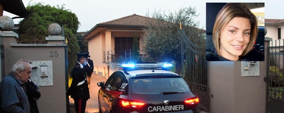 Elena Di Rienzo e l’ingresso della villetta di Briosco